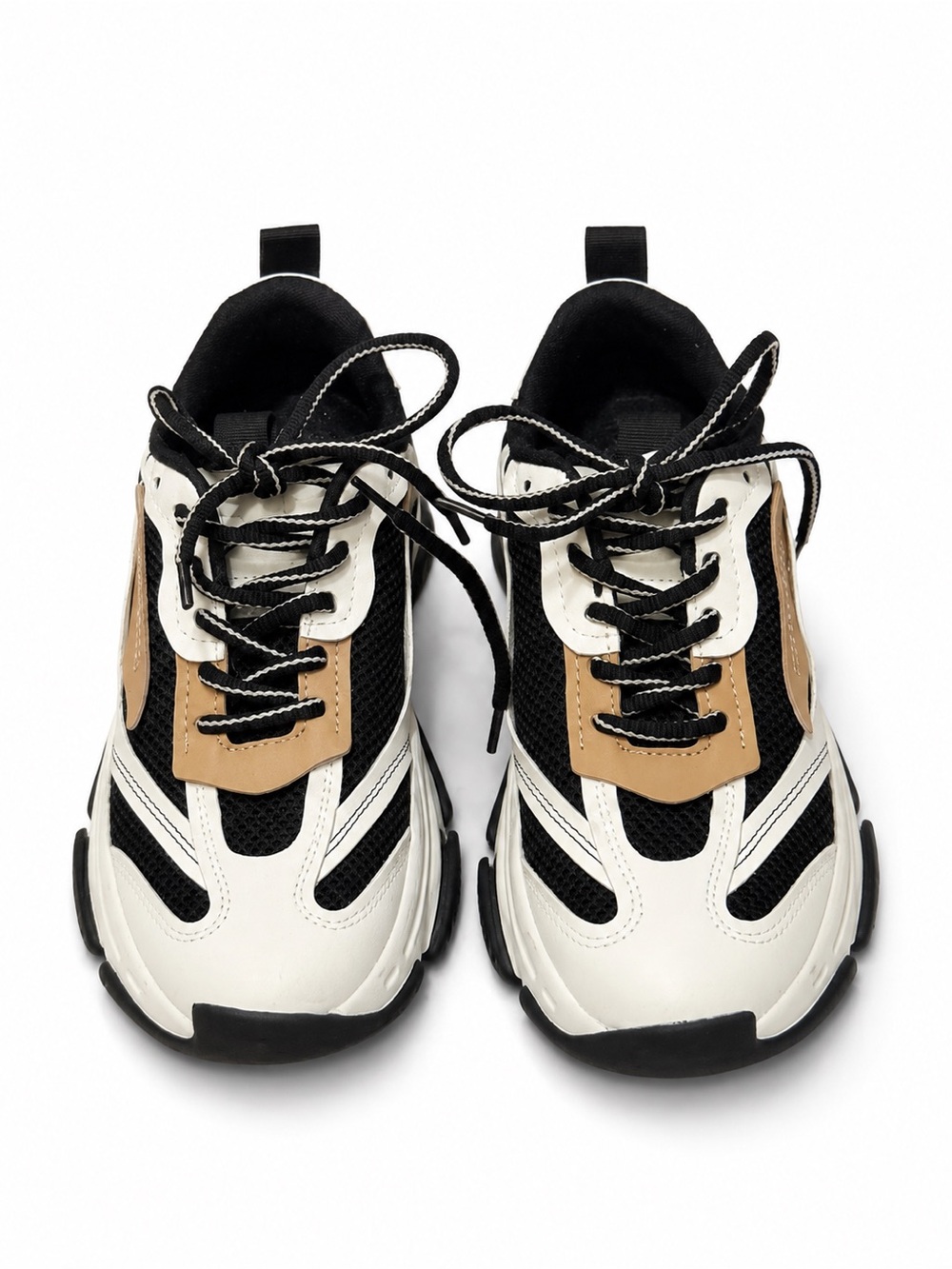 Steve Madden Possession Chunky Sneakers Women’s 9M Black White Tan